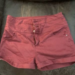 Tinseltown Burgundy Shorts
